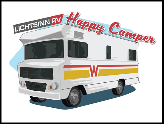 Lichtsinn RV Happy Camper Sticker